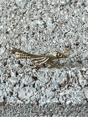 Retired James Avery 14K Gold Roadrunner Tie Tack Lapel Pin Vintage Rare